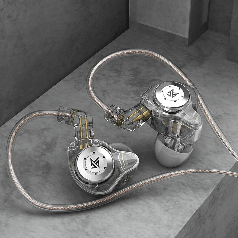 KZ EDX Pro Headset Dinâmico no Fone Ouvido HIFI Wired Com Cancelamento de Ruído